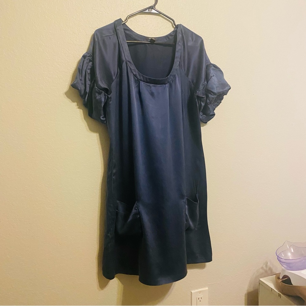 Kenneth Cole Reaction Asymmetrical Navy Dress